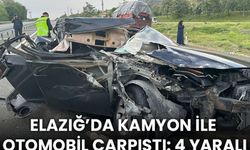 Elazığ'da Kamyon ve Otomobil Çarpışması: 4 Yaralı