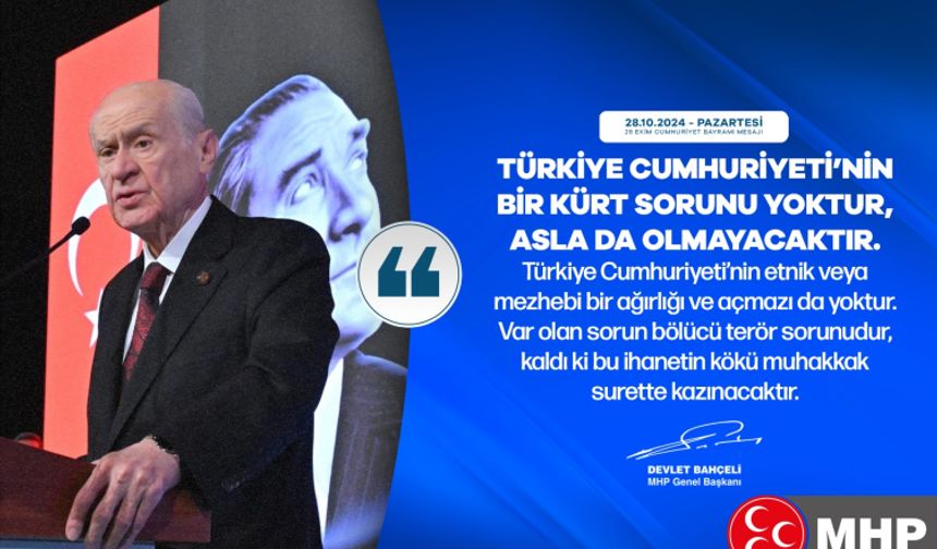 Bahçeli: Türkiye'nin Kürt sorunu yoktur